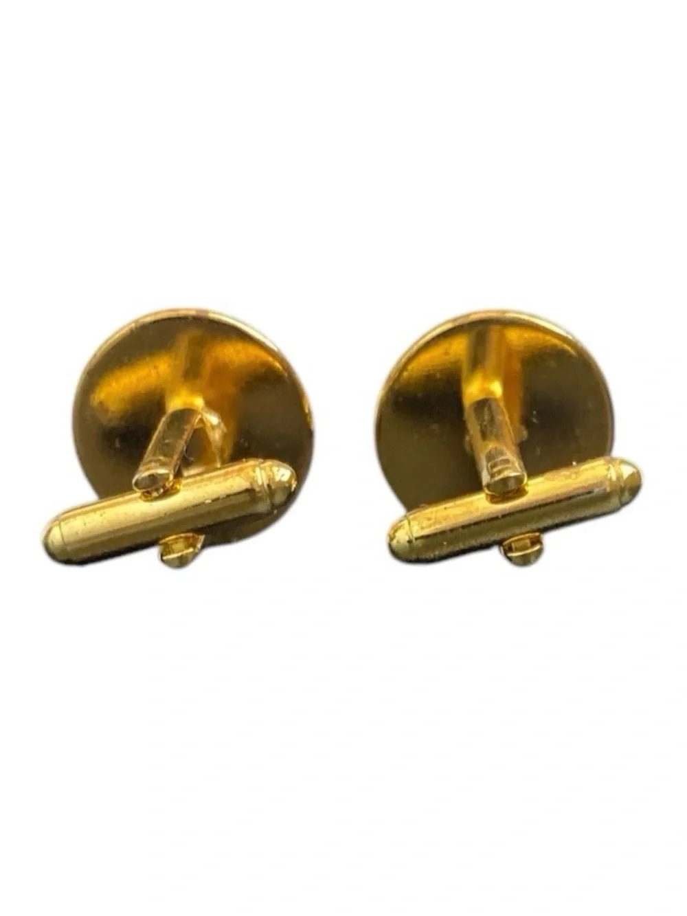 Hand Crafted Red and Gold Fluid Art Cuff Links by Svetlana Yeung